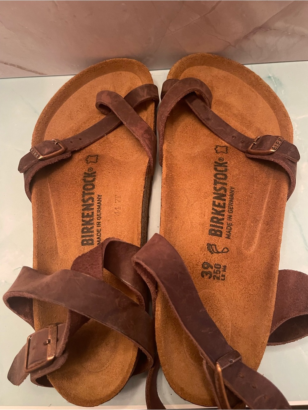 Birkenstock women's Brown Leather Sandals - Classic Adjustable Straps